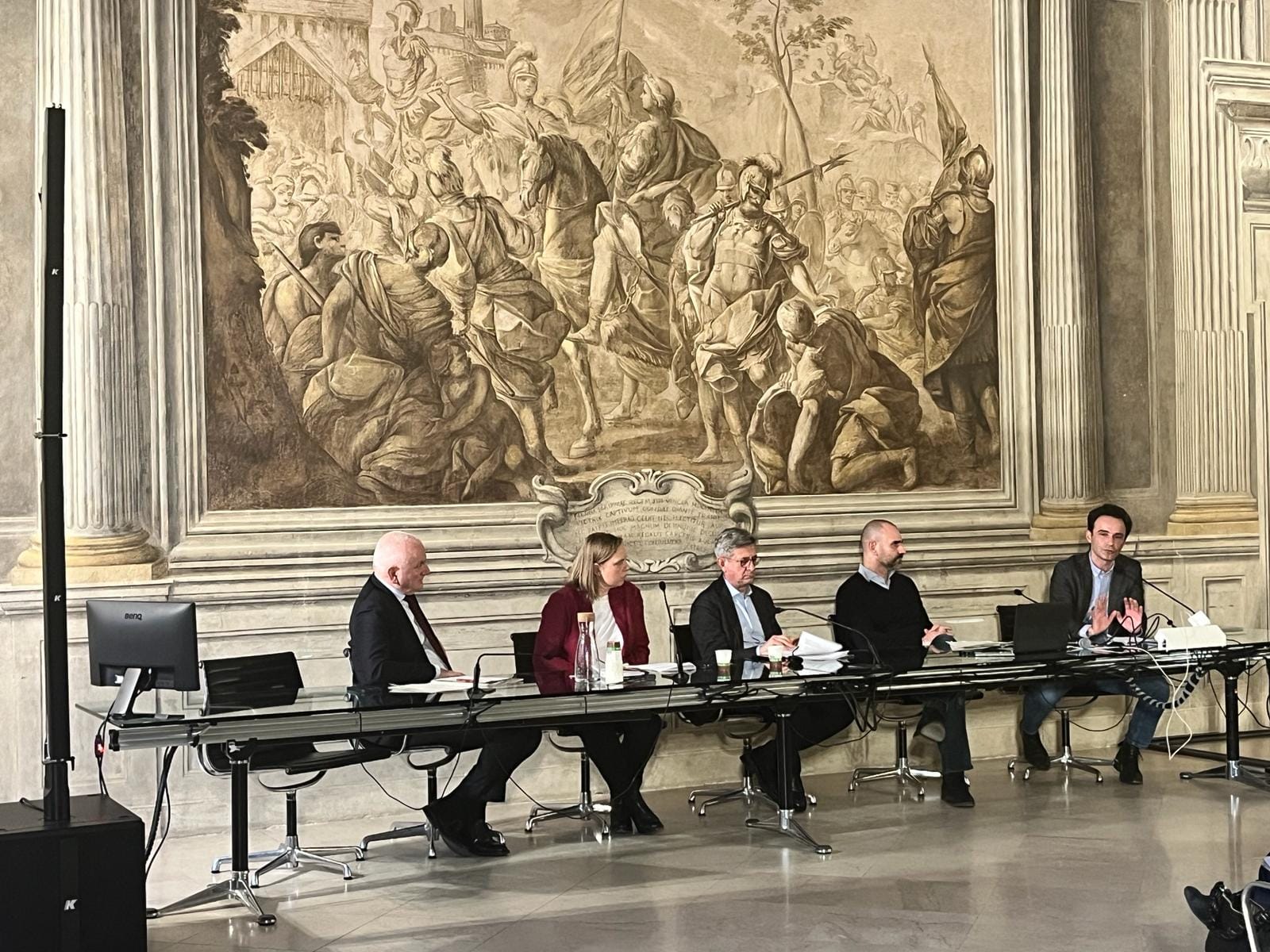 I relatori in Sala anziani